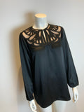 JASMINE DI MILO RUNAWAY SILK LASER CUT BLOUSE SIZE UK 14 US 10 EU 42 ladies