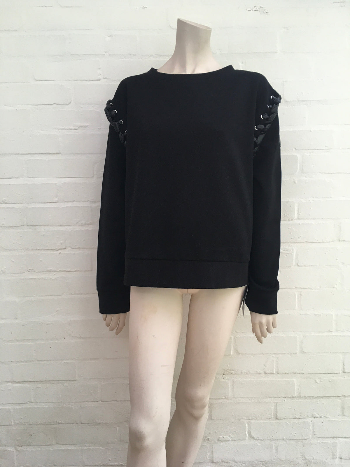 MONCLER + 6 Noir Kei Ninomiya Genius Black Sweatshirt Size L Large ladies
