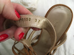 STUART WEITZMAN Tie Girl Bingo Suede Leather Sandals Size 37 UK 4 US 7 Ladies