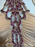 ROBERTO CAVALLI Pink Embellished Crystals top Size XS ladies
