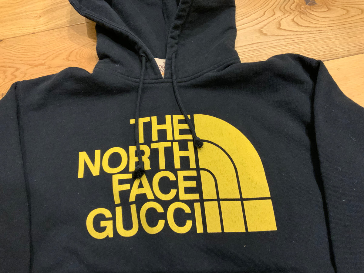Unisex GUCCI X THE NORTH FACE BLACK YELLOW HOODIE LIMITED EDITIN SIZE XS men