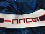 GUCCI 2019 Metallic Blue Lamé Logo Track Jacket Ladies