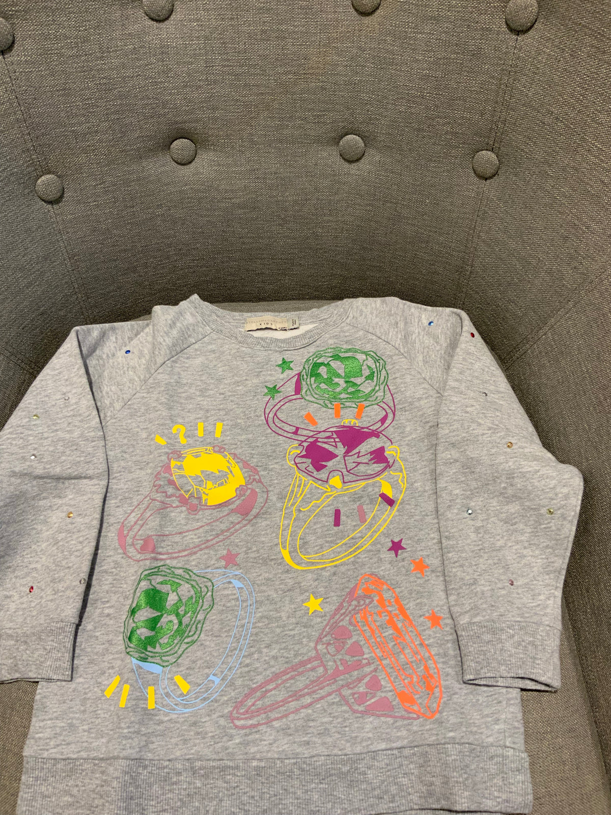 Stella McCartney KIDS GreyRings Sweater Sweatshirt Size 6 years children