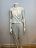 THEORY Odila crepe jumpsuit white Size US 4 UK 8 S SMALL ladies