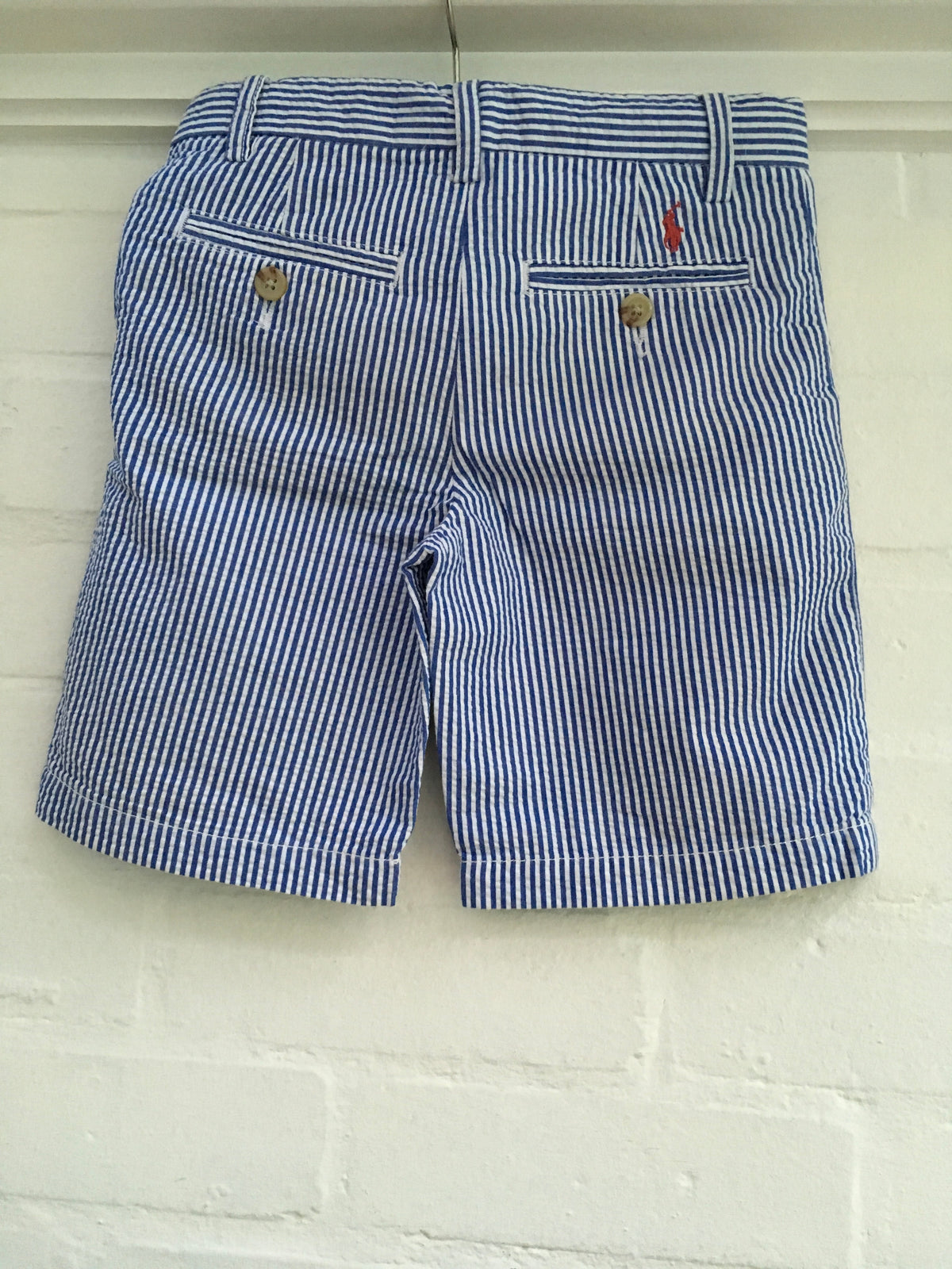 RALPH LAUREN POLO KIDS BOYS' FOUR-POCKET PINSTRIPE SHORTS 5 YEARS OLD Children