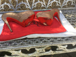 CHRISTIAN LOUBOUTIN Camel Snakeskin 'Bianca 140' Platform Pumps Shoes Size 39 UK 6 US 9 Ladies