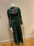 SELF-PORTRAIT Green Lace Panel Midi Dress Size UK 8 US 4 ladies