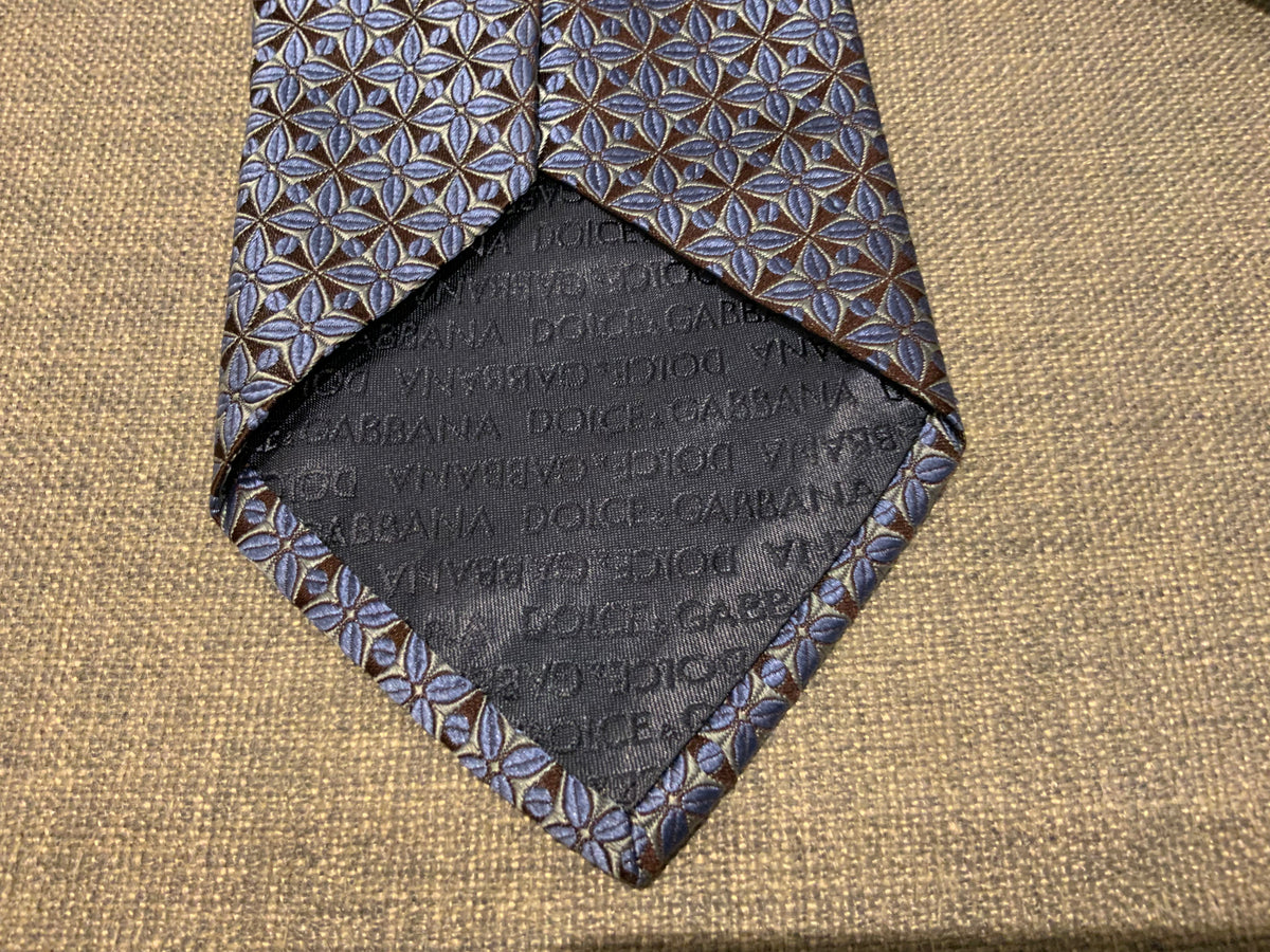 DOLCE & GABBANA Silk Jacquard Flower Mens Tie men