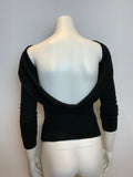 Black Wool Backless Jumper Sweater Size 0 XXS ladies