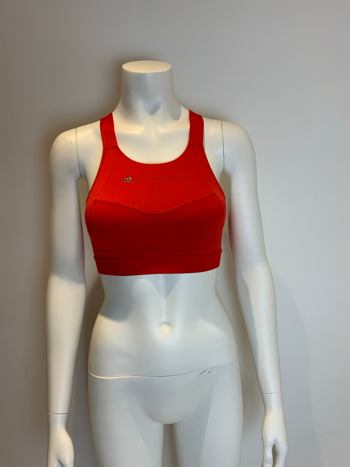 Stella McCartney Adidas Red Black logo Bra Top Size S small ladies