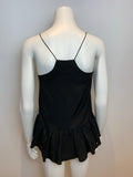 TIBI Black Peplum Hem tank top blouse Size US 0 UK 2 XXS ladies