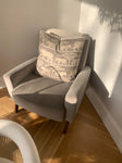 by Swoon Studio Evesham Armchair Comfortable Velvet in Ice Grey Chair