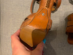 Ralph Lauren Collection Brown Leather Sandals Size 9 1/2 UK 6.5 39.5 ladies