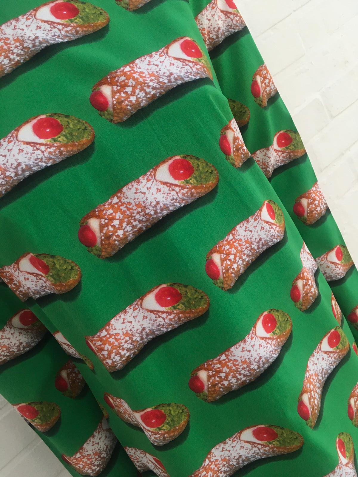 Dolce & Gabbana Green Cannoli Siciliani Shift Silk Dress Size I 42  ladies