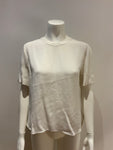 ME+EM cream silk short sleeve blouse top Size UK 12 US 8 L large ladies