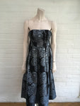 ERDEM RUNAWAY Alina Metallic-Jacquard Strapless Dress LADIES