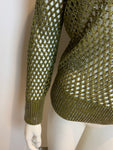 Ermanno Scervino Crystal embellished open knit Turtleneck Size I 38 UK 6 US 2 XS ladies