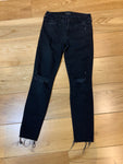 MOTHER The Looker Ankle Fray Jeans Black Size 26 Ladies ladies