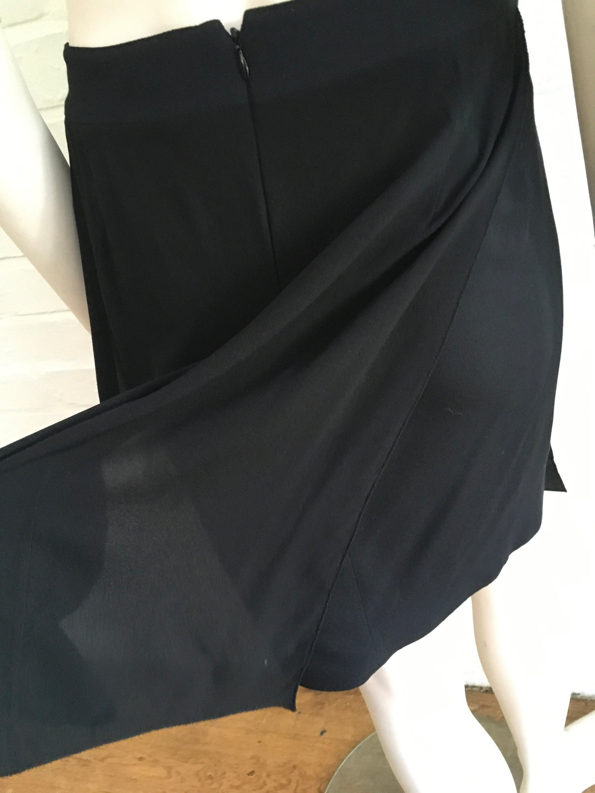 CHANEL Paris-Byzance Black Knee-Length Skirt Ladies