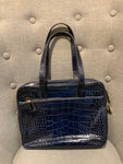 Coccinelle Italian Leather Moc Croc Laptop Bag Briefcase ladies