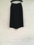 THEORY Black Ambrisia cropped crepe wide-leg pants trousers US 2 UK 6 XS Ladies