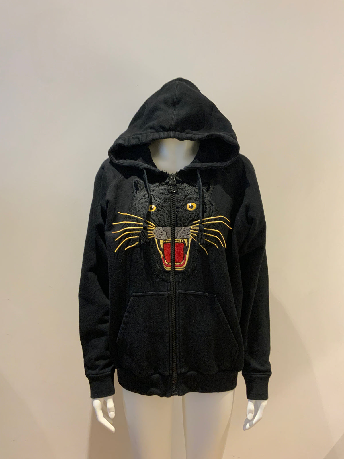 Unisex GUCCI LIMITED EDITIN Tiger Embroidered Patch Zip-up hoodie SIZE S Small ladies