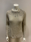 Ralph Lauren POLO Beaded Metallic Rollneck Wool Knit Sweater Jumper Size S/P ladies