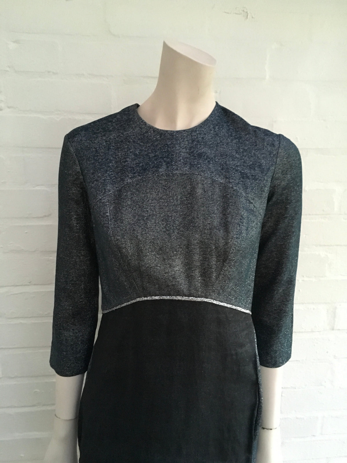 VICTORIA BECKHAM RUNAWAY COUTURE METALLIC SHIFT DRESS LADIES
