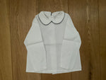 AMAIA cotton shirt top - Shirt White/Navy Boys Size 36 month MOST WANTED children