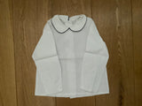 AMAIA cotton shirt top - Shirt White/Navy Boys Size 36 month MOST WANTED children