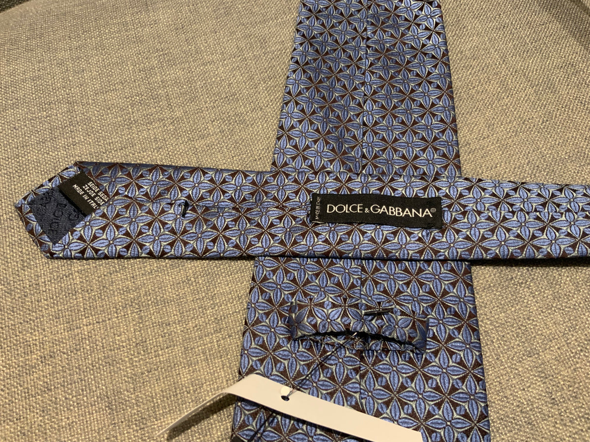 DOLCE & GABBANA Silk Jacquard Flower Mens Tie men
