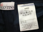 VALENTINO RED CULLOT RUFFLE TRIM NAVY PANTS TROUSERS SIZE I 38 UK 6 US 2 LADIES