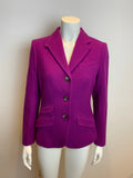 RALPH LAUREN Lautren Wool Ashford Fitted Blazer Jacket Size US 8 UK 12 ladies