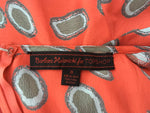 Barbara Hulanicki Topshop Leopard Spot Coral Orange Babydoll Swing Dress LADIES