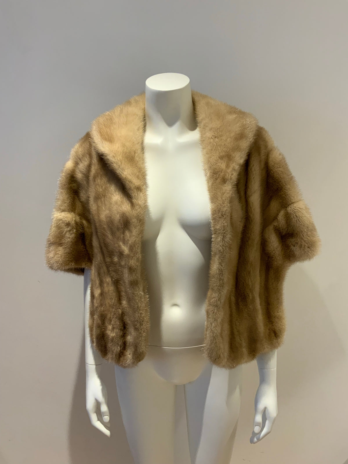 Gittelman's Sons Vintage Mink Fur Stole Cape Shawl Honey Blonde Fur Stole ladies