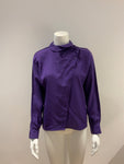 Guy Laroche PARIS 1960's Purple Wool Blouse Size F 34 UK 6 US 2 XS ladies