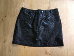 Topshop Vinyl Zip Pocket Mini Skirt UK 14 US 10 EU 42 ladies