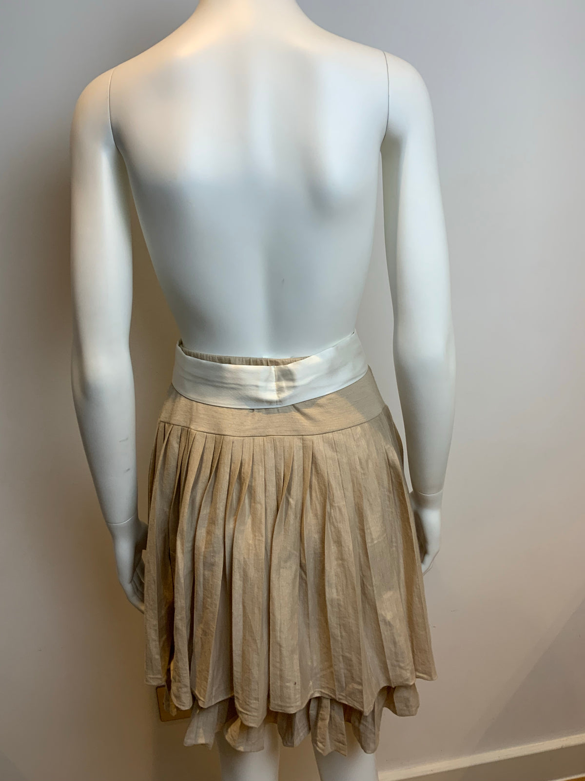 PINKO Beige Wool Skirt Size I 38 UK 6 US 2 ladies