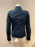 TORY BURCH NAVY MILITARY JACKET Size S SMALL ladies