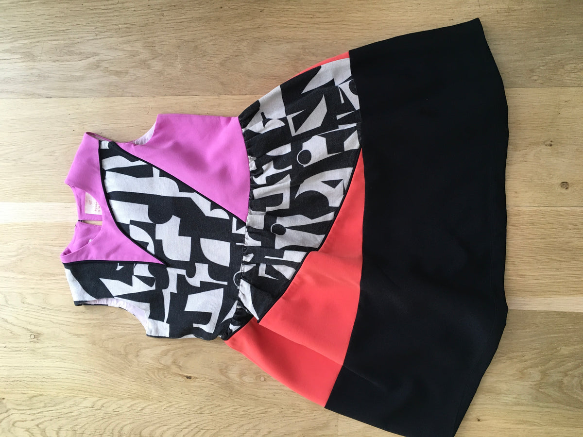 ROKSANDA colorblock girls dress Size 10 years old children