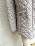 WINDSMOOR Cream Classic Collar Criss Cross Quilted Short Jacket Size L Large ladies