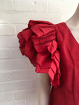 Rosie Assoulin Dust Ruffle Red Top Size M medium ladies