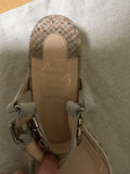 CHRISTIAN LOUBOUTIN Studded Cataclou Platform Shoes Espadrille Sandals Size 38 Ladies