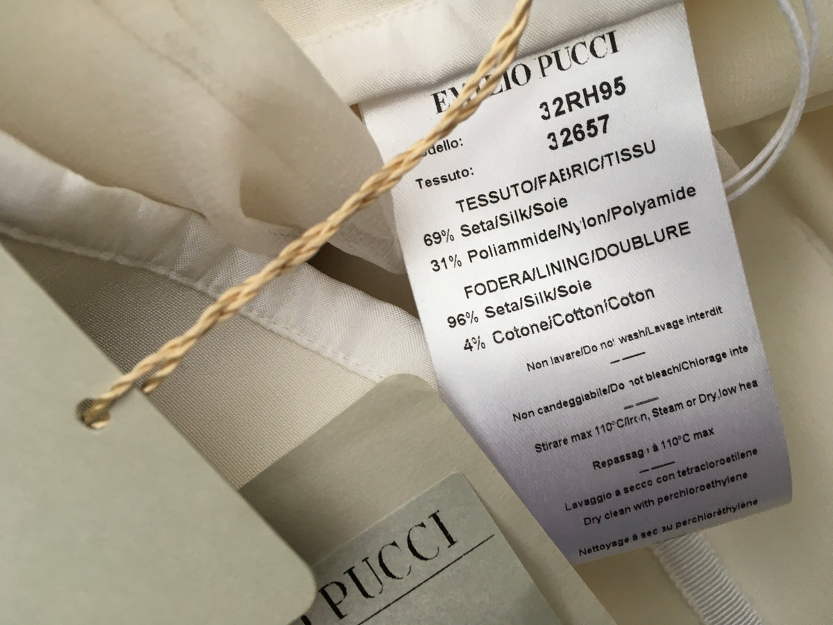 Emilio Pucci MOST WANTED White Silk Blend Lace Dress Ladies