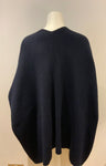 JOSEPH Women's Navy Wool V neck Oversized Jumper Sweater One Size Fits All ladies