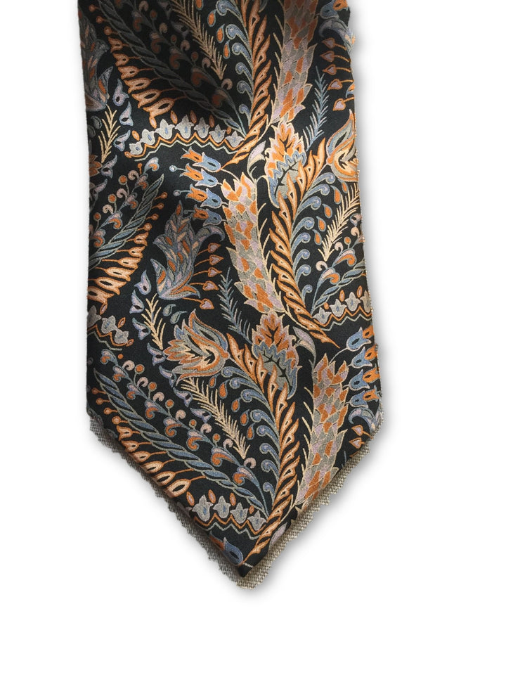 LANVIN FLORAL PRINT SILK TIE AMAZING QUALITY AS NEW MEN