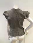 Roland Mouret RUNAWAY Pure Linen Houndstooth Blazer Top UK 12 US 8 IT 42 ladies