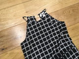 Diane von Furstenberg 2019 Davin checked silk jumpsuit Size US 4 UK 8 S Small ladies