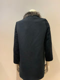 Vanessa Bruno Shearling Lambs Leather Coat Size F 38 UK 10 US 6 ladies