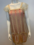 Mamie 1960's all beaded hand made shift hand embellished dress Size XS -S Small ladies